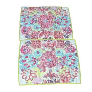 Cost plus world market set of (2) pillow case‎ shams colorful floral boho